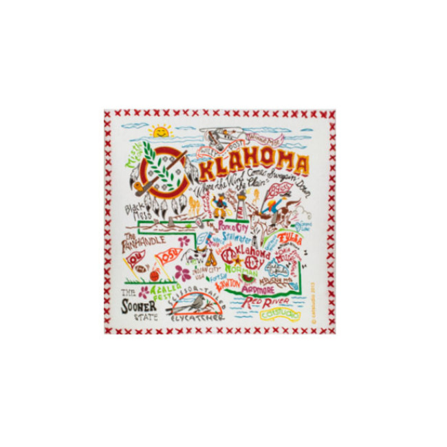 Catstudio State of Oklahoma Dish Towel 1