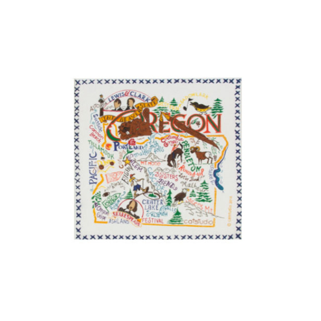 Catstudio State of Oregon Dish Towel 1