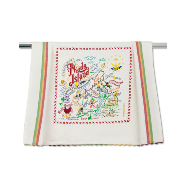 Catstudio State of Rhode Island Dish Towel