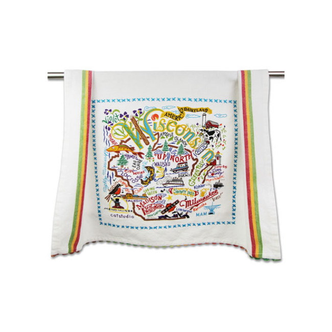 Catstudio State of Wisconsin Dish Towel