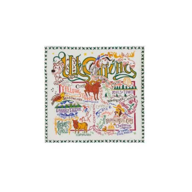 Catstudio State of Wyoming Dish Towel 1