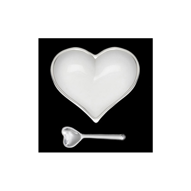 Inspired Generations Happy White Heart w/ Heart Spoon