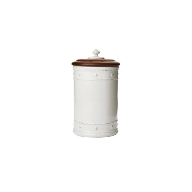 Juliska Berry & Thread Whitewash 10-Inch Canister with Wooden Lid	