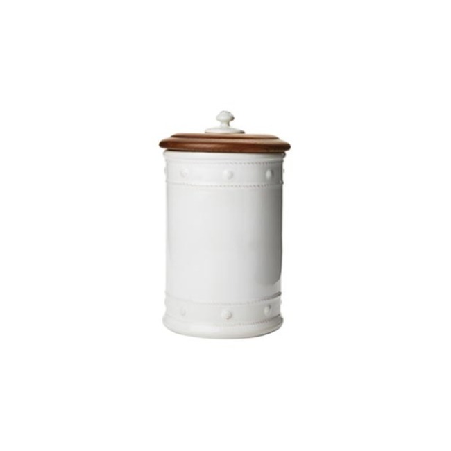 Juliska Berry & Thread Whitewash 11.5-Inch Canister with Wooden Lid