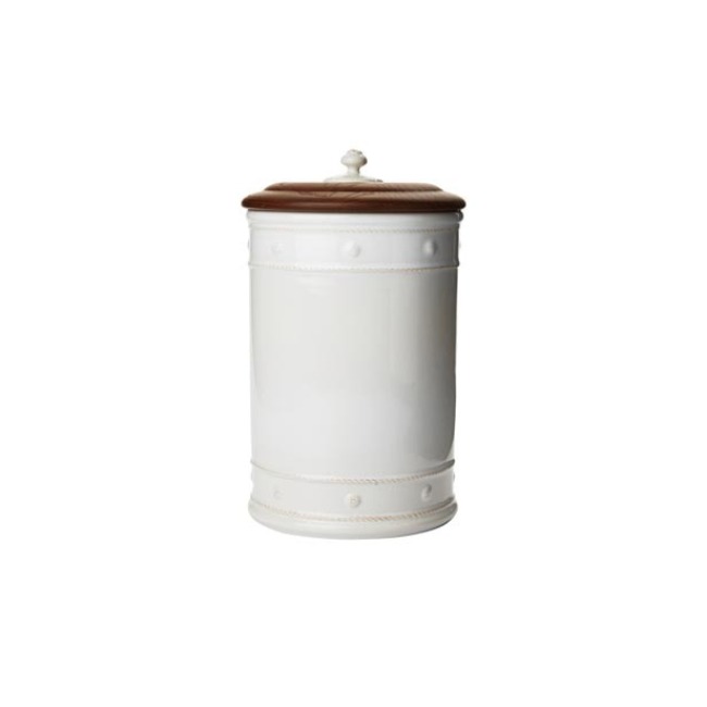 Juliska Berry & Thread Whitewash 13-Inch Canister with Wooden Lid