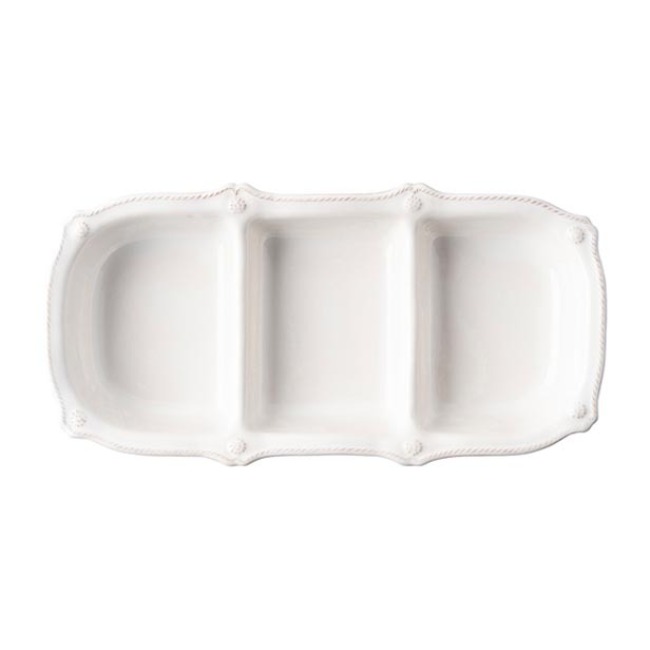 Product Juliska Berry & Thread Whitewash Triple Section Server