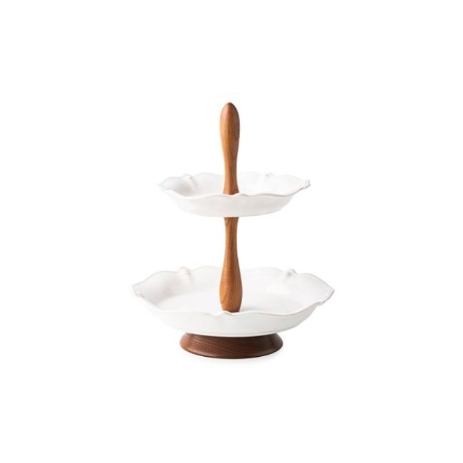 Juliska Berry & Thread Whitewash Tiered Serving Stand