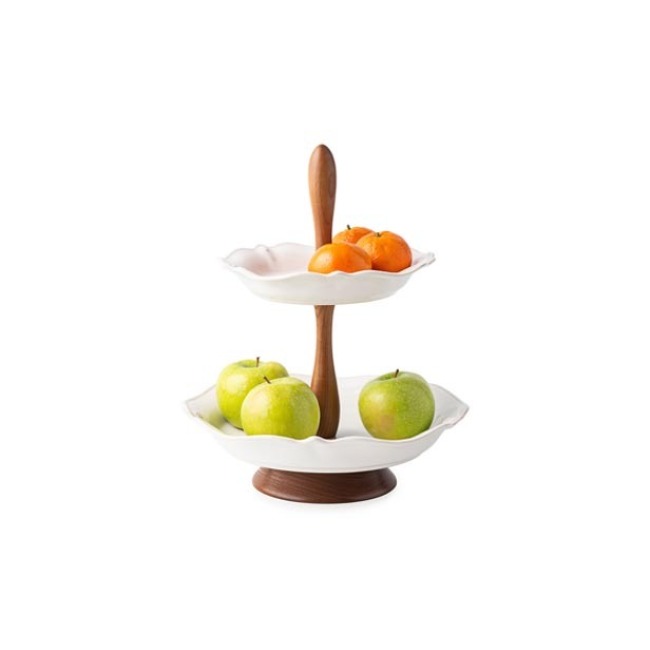 Juliska Berry & Thread Whitewash Tiered Serving Stand 1