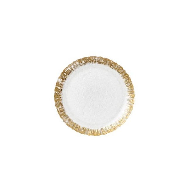 Product Vietri Rufolo Glass Gold Salad Plate
