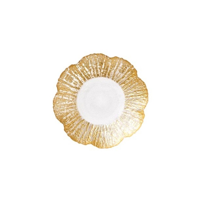Product Vietri Rufolo Glass Gold Small Shallow Bowl