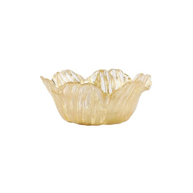 Vietri Rufolo Glass Gold Flower Small Bowl