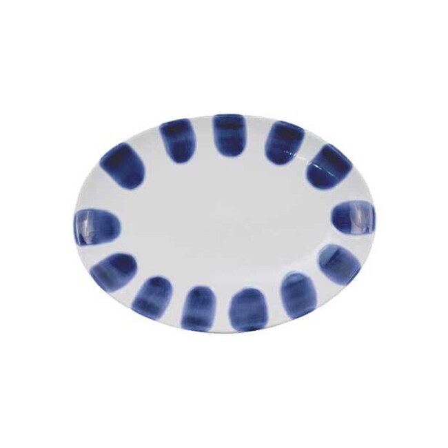 Product Viva by Vietri Santorini Dot Small Oval Platter