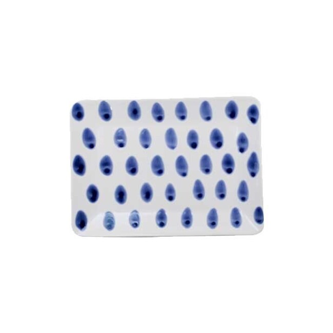 Product Viva by Vietri Santorini Dot Small Rectangular Platter