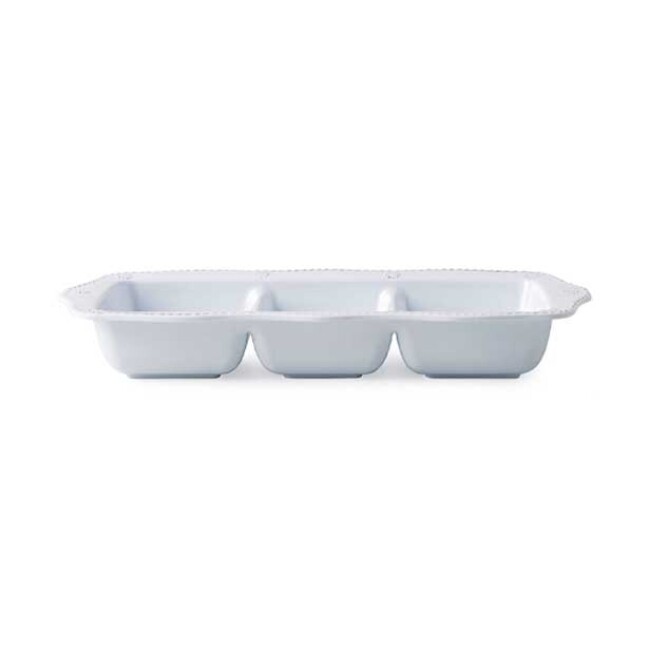 Juliska Berry & Thread Melamine Triple Section Server | Whitewash