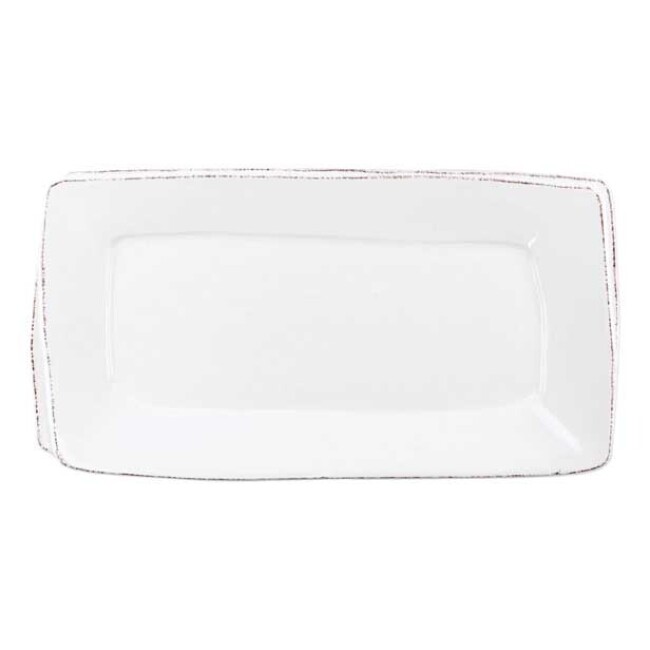 Product Vietri Lastra White Rectangular Platter