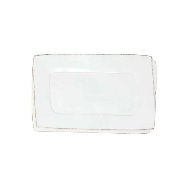 Product Vietri Lastra White Small Rectangular Tray