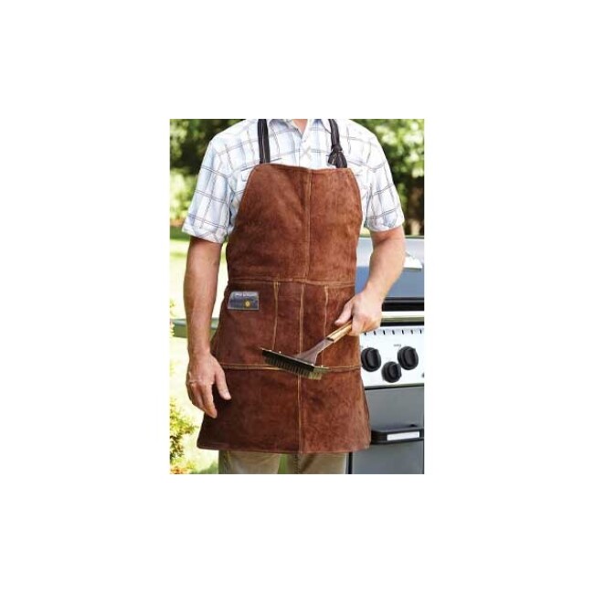 Fox Run Outset Leather Apron in use