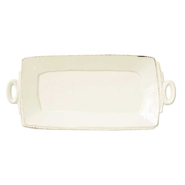 Product Vietri Lastra Handled Rectangular Platter - Linen
