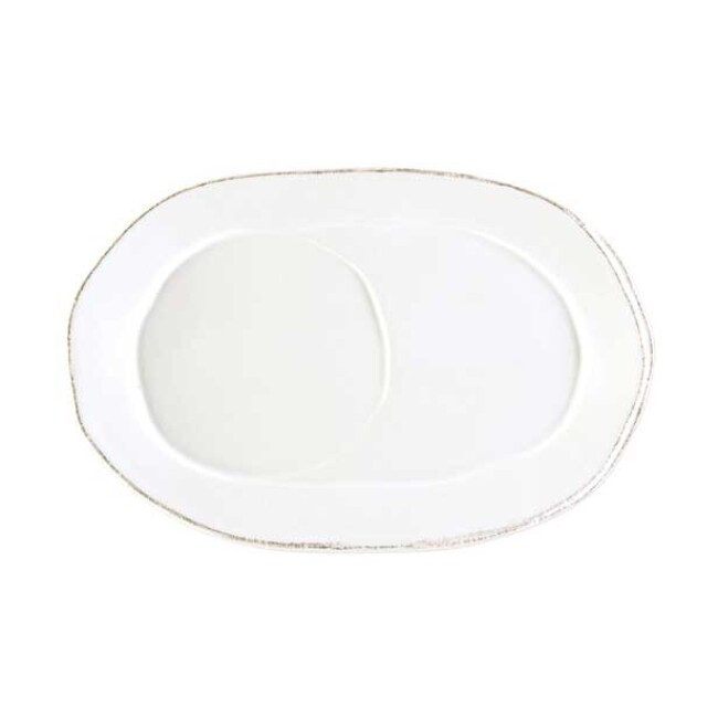 Vietri Lastra White Oval Tray