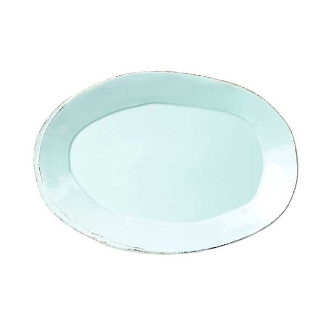 Vietri Lastra Large Oval Platter - Aqua