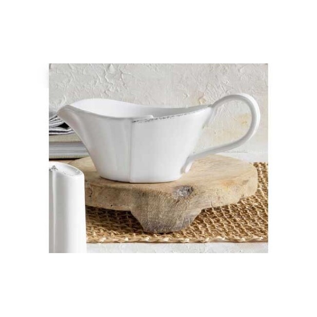 Vietri Lastra White Sauce Server 1