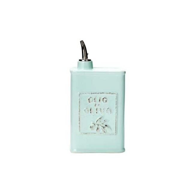 Vietri Lastra Olive Oil Can - Aqua