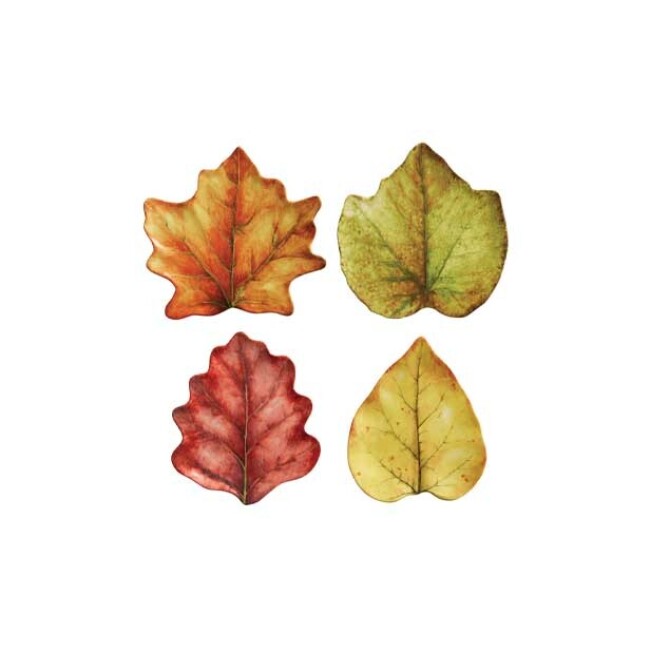 Product Juliska Forest Walk Leaf Cocktail Plate Set/4