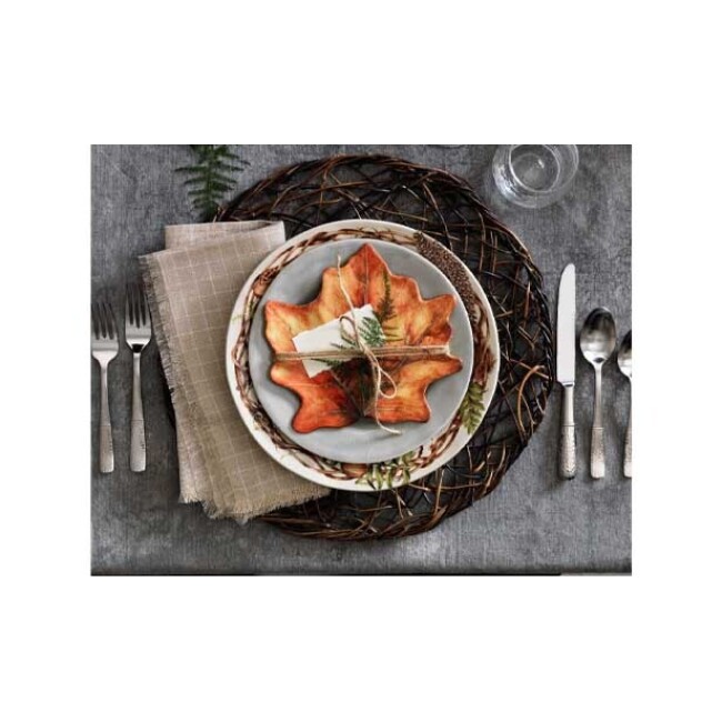 Juliska Forest Walk Leaf Cocktail Plate Set/4 6