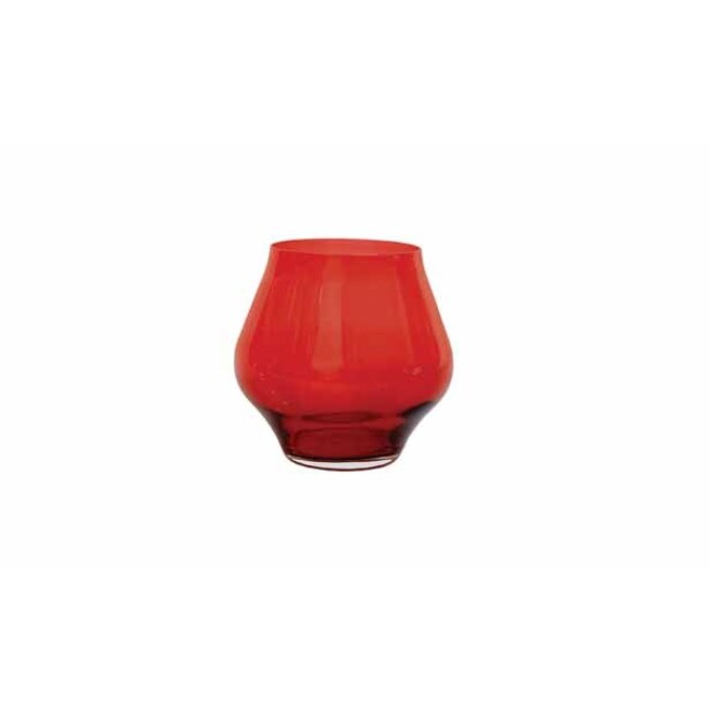 Vietri Contessa Red Stemless Wine Glass