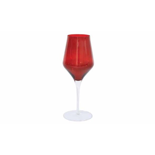 Vietri Contessa Red Water Glass