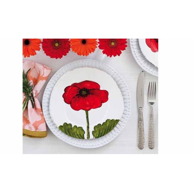 Vietri Lastra Poppy Salad/Dessert Plate 1