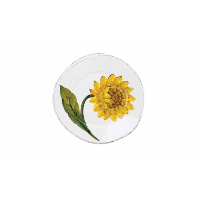 Vietri Lastra Sunflower Salad/Dessert Plate