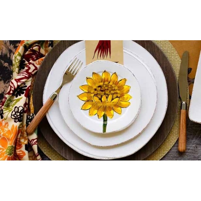 Vietri Lastra Sunflower Canapé Plate 1