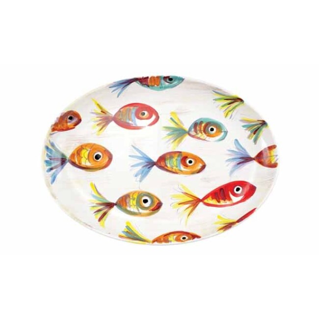 Vietri Pesci Colorati Oval Platter