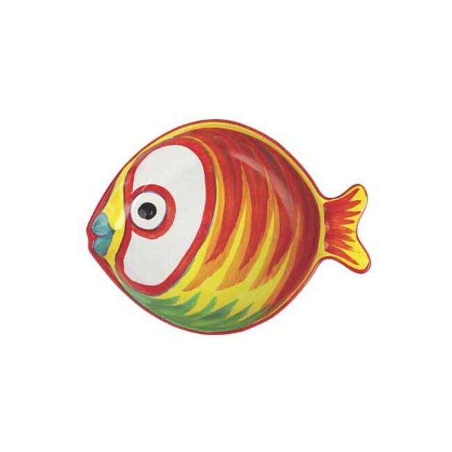 Product Vietri Pesci Colorati Figural Fish 13-Inch Medium Serving Bowl