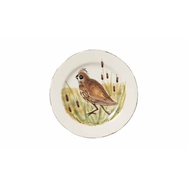 Vietri Wildlife Salad Plate - Quail