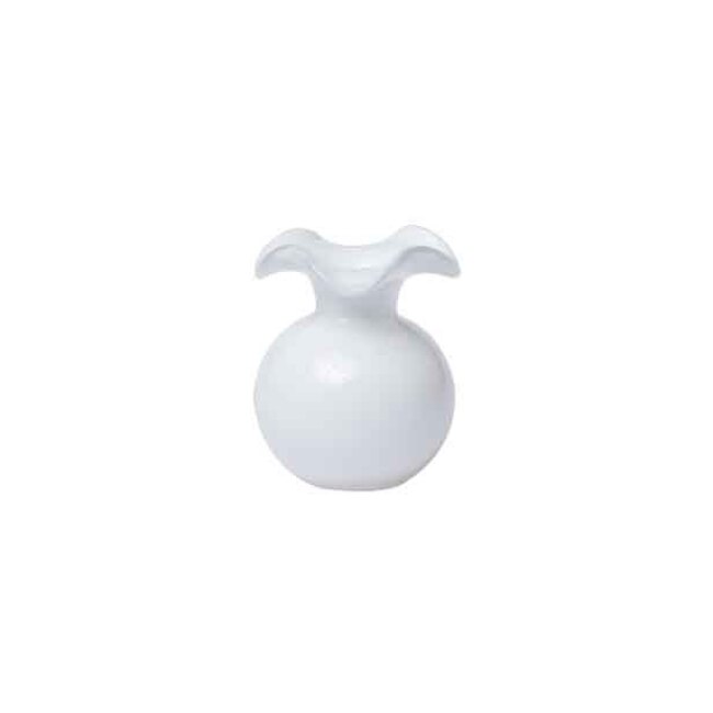 Product Vietri Hibiscus Glass White Bud Vase