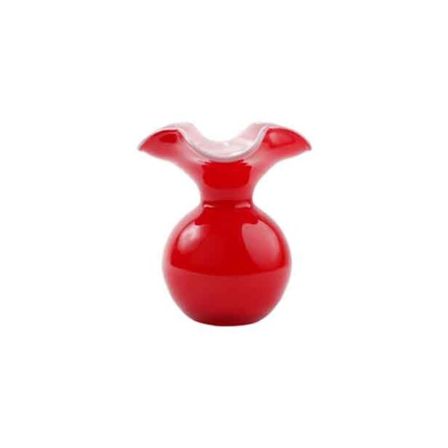 Vietri Hibiscus Glass Red Small Vase