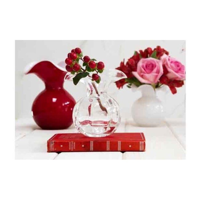 Vietri Hibiscus Glass Red Small Vase 3