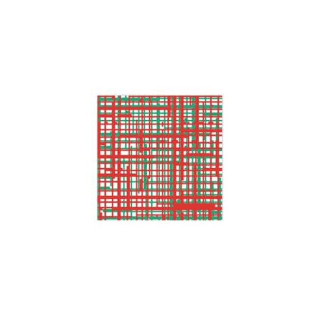 Vietri Papersoft Napkins Green & Red Plaid Cocktail Napkins