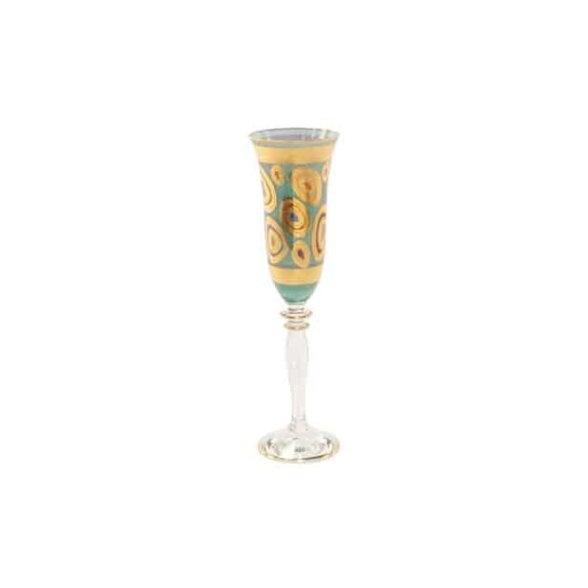 Vietri Regalia Champagne Flute - Aqua