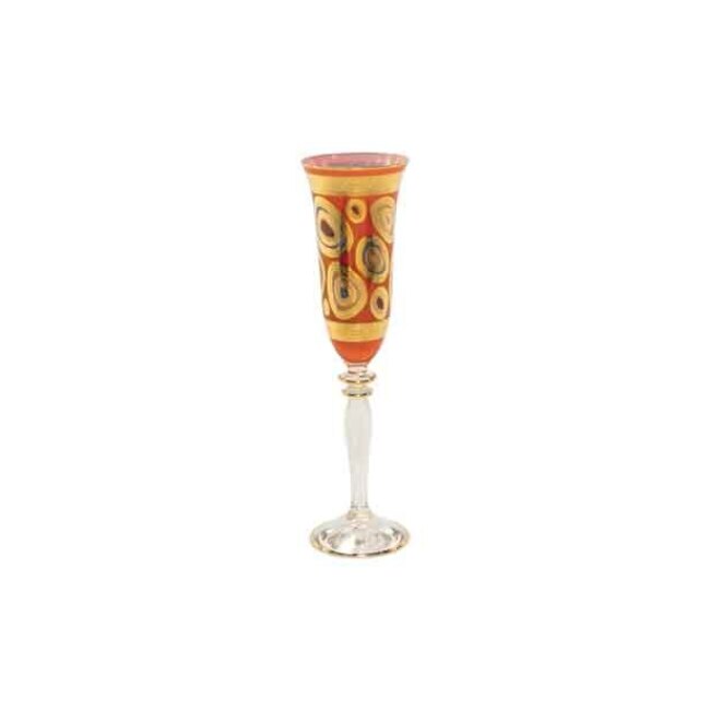 Vietri Regalia Champagne Flute - Orange