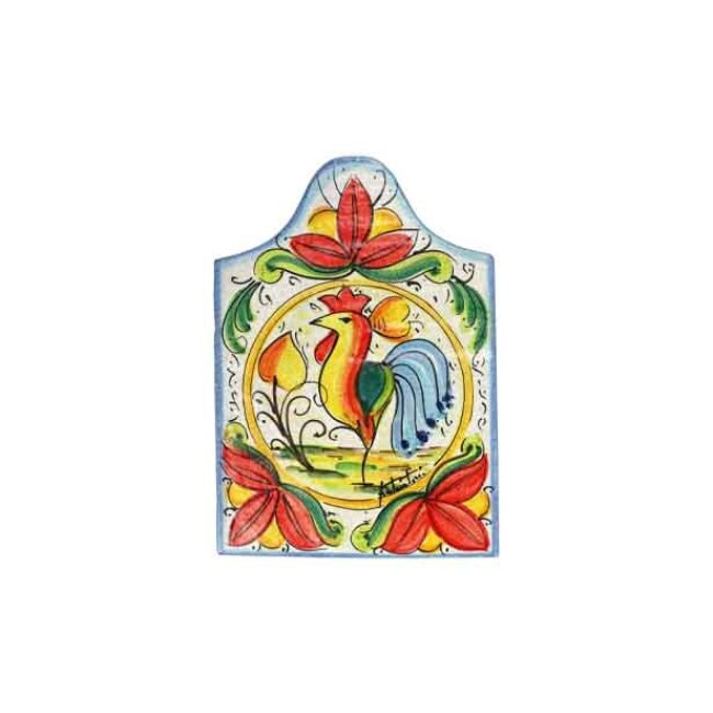 Vietri First Stones Rooster Wall Plaque
