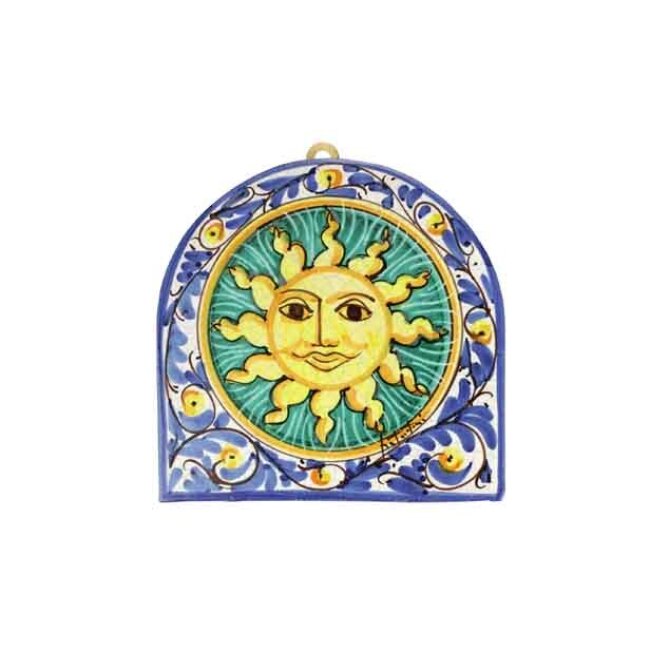 Vietri First Stones Sicilian Sun Wall Plaque