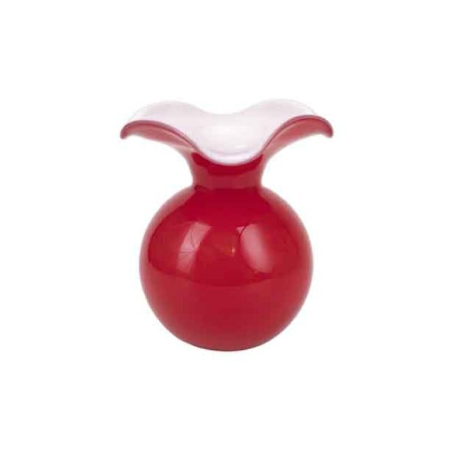 Vietri Hibiscus Glass Red Medium Vase