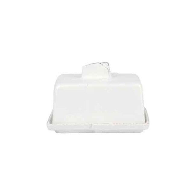 Product Vietri Lastra White Butter Dish