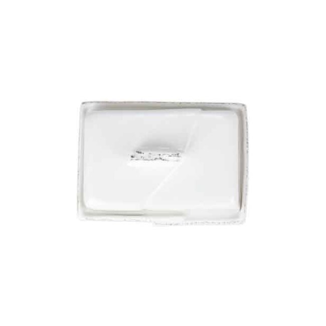 Vietri Lastra White Butter Dish 1