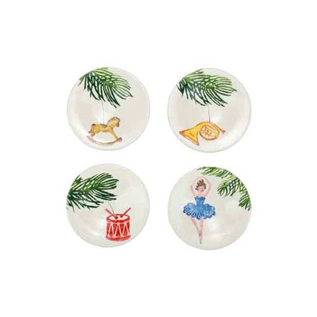 Vietri Nutcrackers Assorted Canapé Plates - Set of 4