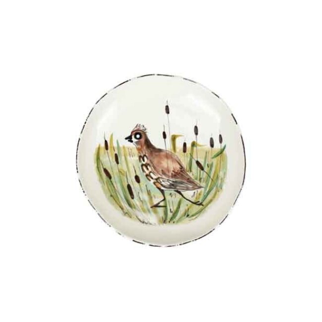 Vietri Wildlife Quail Shallow Bowl