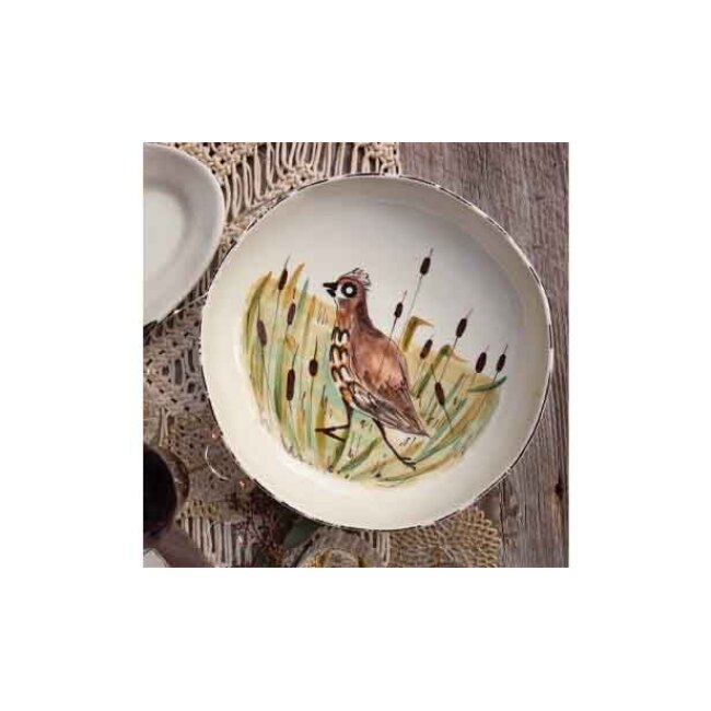 Vietri Wildlife Quail Shallow Bowl 2